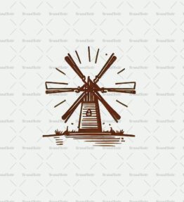 Rustikale Windmühle